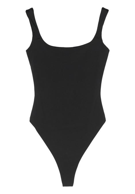 Black square-neck sleeveless bodysuit  Entire studios - women